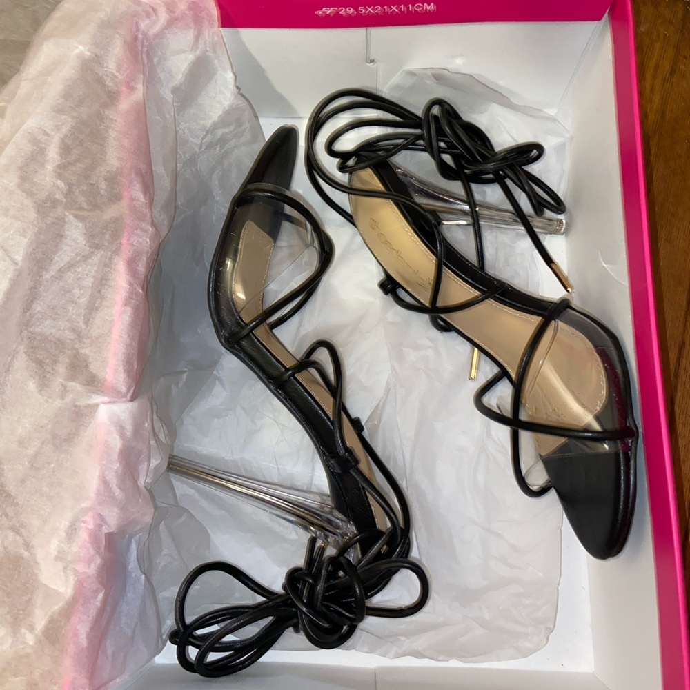Black Shoe Dazzle Heels